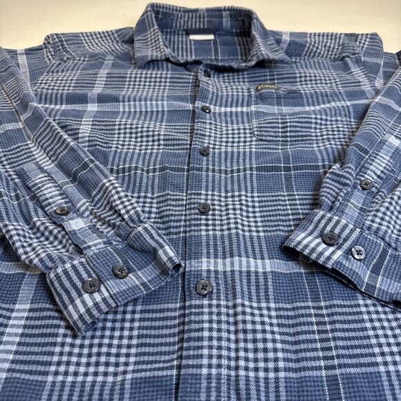 Columbia Button Down Shirt Men's Extra Large Blue Plaid Flannel Outdoor/Casual - Picture 3 of 9